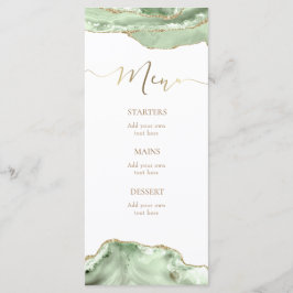 Menu cardápio de ágata verde