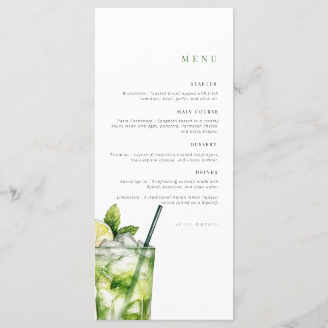 Menu Cardápio de Aniversário | Cardápio de Celebração | (Frente)