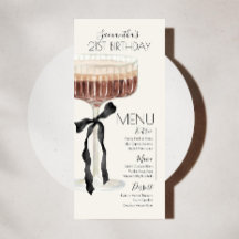 Cardápio de Aniversário Martini Espresso "Um Pouqu