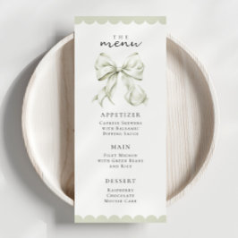 Menu Cardápio de Arco Verde Oliva Elegante
