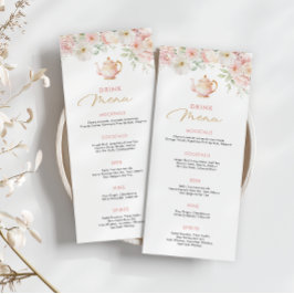 Menu Cardápio de Bebidas para Chá de Bebê Party