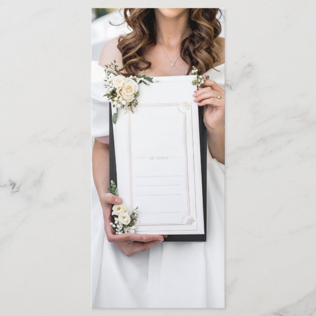 Menu cardápio de casamento (Frente)