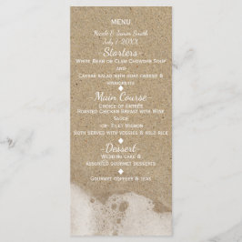 Menu Cardápio de Casamento Areia de Praia e Água do Mar
