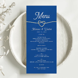 Menu Cardápio de Casamento Azul Real