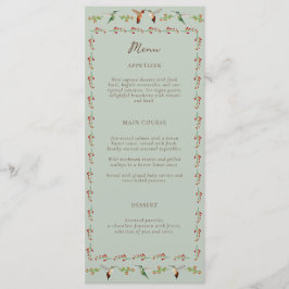 Menu Cardápio de Casamento Beija-flor