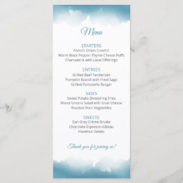 Menu Cardápio de Casamento Blue Sky