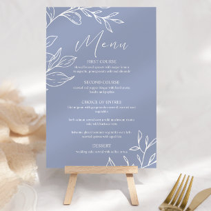 Menu Cardápio de Casamento Boho Flores de Vinca