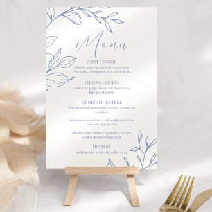 Menu Cardápio de Casamento Boho Flores de Vinca