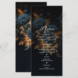 Menu Cardápio de Casamento Boho Glam Rústico Dourado Az