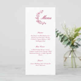 Menu Cardápio de casamento clássico em Borgonha com sot