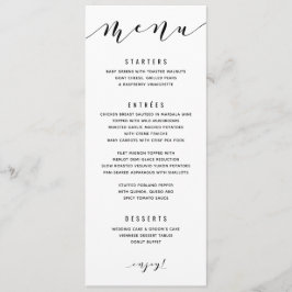 Menu Cardápio de Casamento com Caligrafia Divertida e G