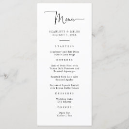 Menu Cardápio de Casamento com Roteiro Simples