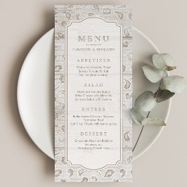 Menu Cardápio de casamento da madre branca
