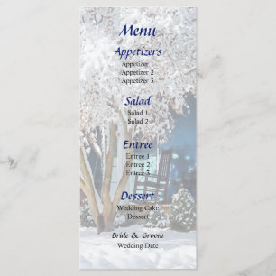 Menu Cardápio de Casamento de Cadeira Balanço no Alpend