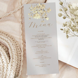 Menu Cardápio de Casamento de Flores Silvestres Boho Ou