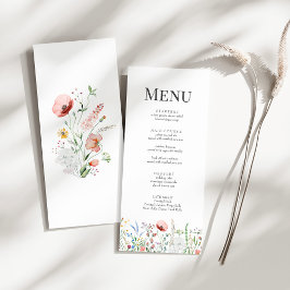 Menu Cardápio de Casamento de Prado de Flores Silvestre
