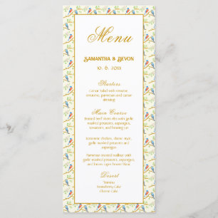 Menu Cardápio de Casamento dos Bluebirds
