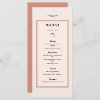 Menu Cardápio de Casamento Elegante Casamento Minimalis