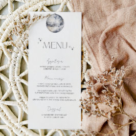 Menu Cardápio de casamento em bola de discoteca pratead