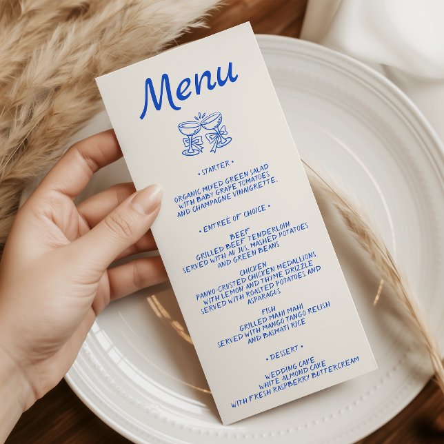 Menu Cardápio de Casamento em Letra Elegante Minimalist (Criador carregado)