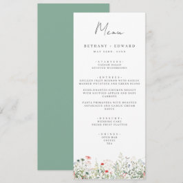 Menu Cardápio de Casamento em Prado de Flores Silvestre