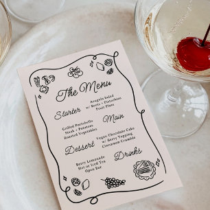 Menu Cardápio de Casamento Excêntrico e Caprichoso