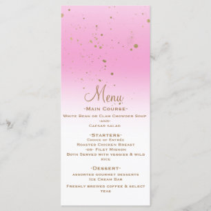 Menu Cardápio de Casamento Festa de Confetes Glam Moder