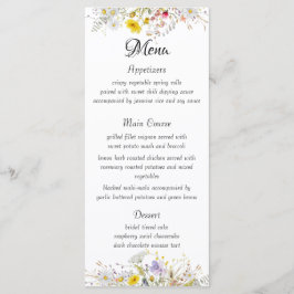 Menu Cardápio de Casamento Flor de Primavera