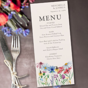 Menu Cardápio de Casamento Floral Country Charme de Flo