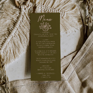 Menu Cardápio de Casamento Floral Creme de Campos de Gr