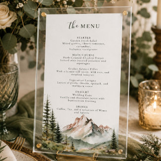 Menu Cardápio de Casamento Floresta Rústica