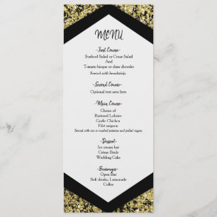 Menu Cardápio de Casamento Glamouroso com Lascas de Bri