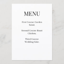 Menu Cardápio de Casamento Gótico Dark Academia