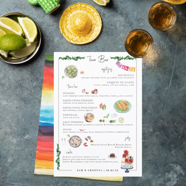 Menu Cardápio de Casamento Ilustrado Personalizado | Ba (Criador carregado)