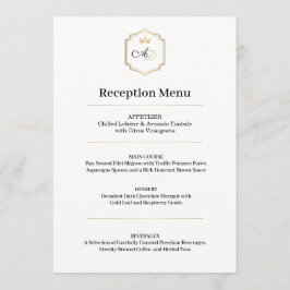 Menu Cardápio de Casamento Imperial Luxe – Estilo Recep