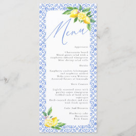 Menu Cardápio de Casamento Italiano de Limão Positano