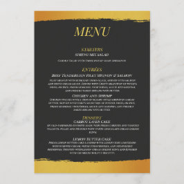 Menu Cardápio de Casamento Midnight Gold