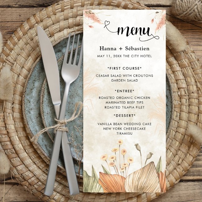 Menu Cardápio de Casamento Moderno (Criador carregado)
