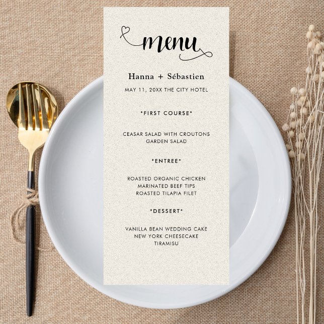 Menu Cardápio de Casamento Moderno (Criador carregado)