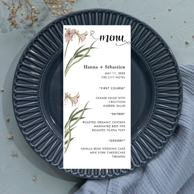 Menu Cardápio de Casamento Moderno (Criador carregado)
