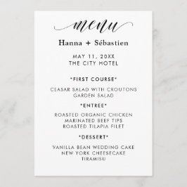 Menu Cardápio de Casamento Moderno