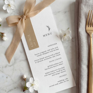 Menu Cardápio de Casamento Moderno em Preto e Branco co