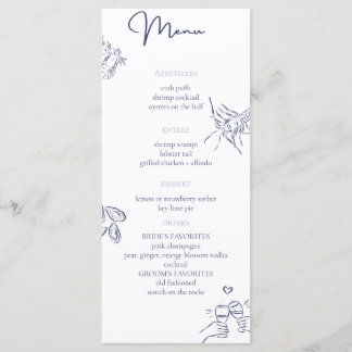 Menu Cardápio de Casamento Náutico