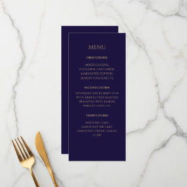 Menu Cardápio de casamento Navy Elegante