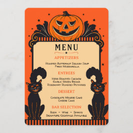 Menu Cardápio de Casamento no Estilo Decoração Retro de