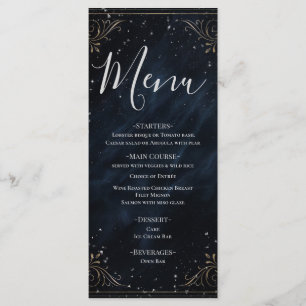 Menu Cardápio de Casamento Obsidian Oracle Midnight Ele