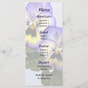 Menu Cardápio de Casamento Pansy Duo