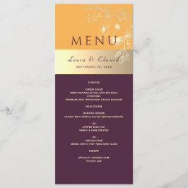 Menu Cardápio de Casamento Roxo Ameixa