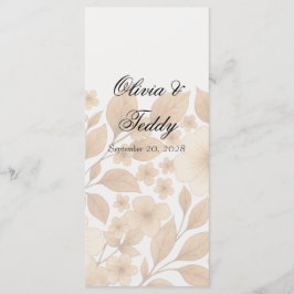 Menu Cardápio de Casamento Rustic Romance
