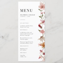 Menu Cardápio de Casamento Rústico Boho